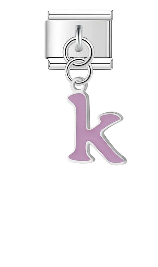 Letter K in Purple, on Silver - letter-k-in-purple-on-silver-charms.png