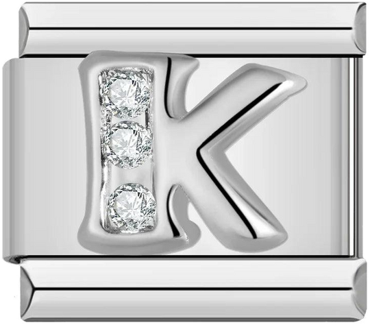 Letter K with Stones, on Silver - letter-k-with-stones-on-silver-45961144795471.png