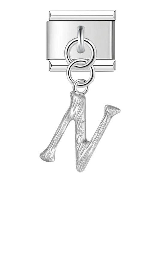 Letter N, Hanging, on Silver - letter-n-hanging-on-silver-charms-45941889532239.png