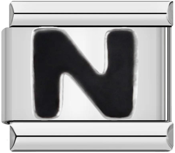 Letter N in Black, on Silver - letter-n-in-black-on-silver-45960236106063.png