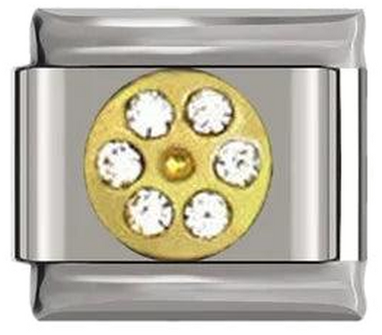 Letter O in Gold with Stones, on Silver - letter-o-in-gold-with-stones-on-silver-45962555294031.png