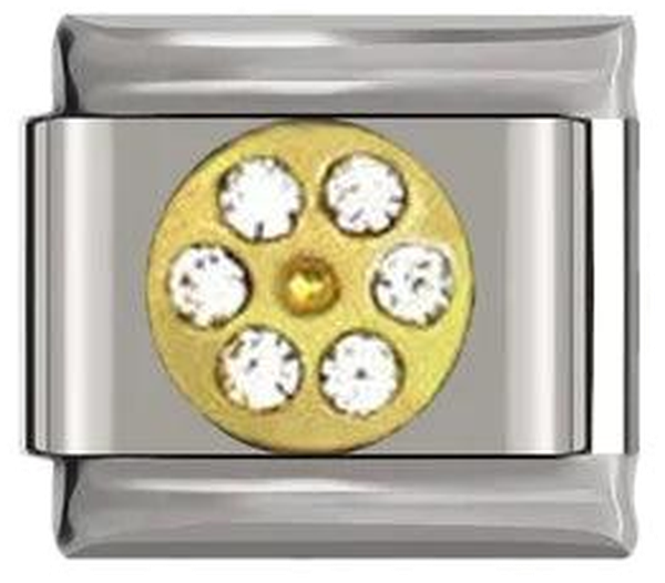 Letter O in Gold with Stones, on Silver - letter-o-in-gold-with-stones-on-silver-45962555294031.png