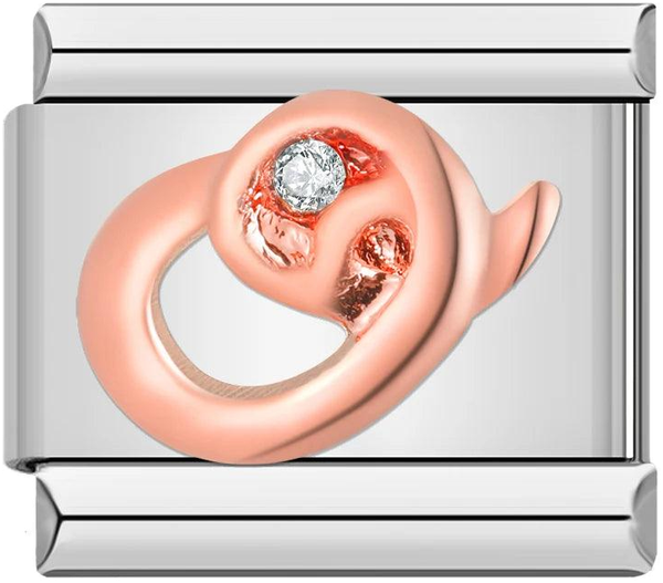 Letter O in Rose Gold with Stones, on Silver - letter-o-in-rose-gold-with-stones-on-silver.png