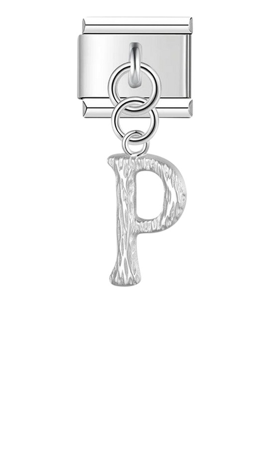 Letter P, Hanging, on Silver - letter-p-hanging-on-silver-charms-45941890384207.png