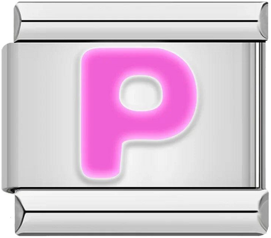 Letter P in Pink, on Silver - letter-p-in-pink-on-silver-45960559427919.png