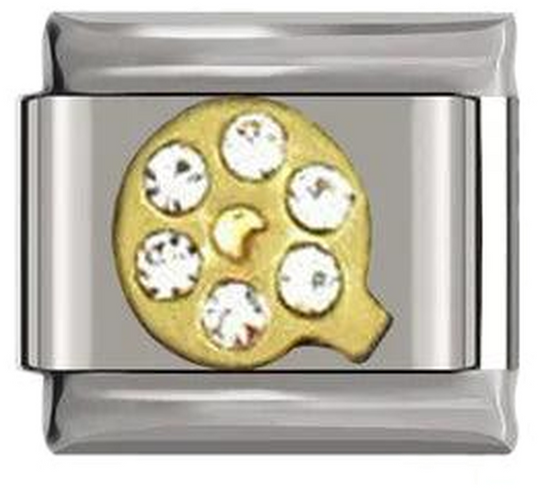 Letter Q in Gold with Stones, on Silver - letter-q-in-gold-with-stones-on-silver-45962555818319.png