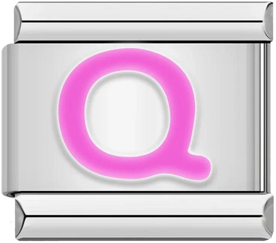 Letter Q in Pink, on Silver - letter-q-in-pink-on-silver-45960560968015.png