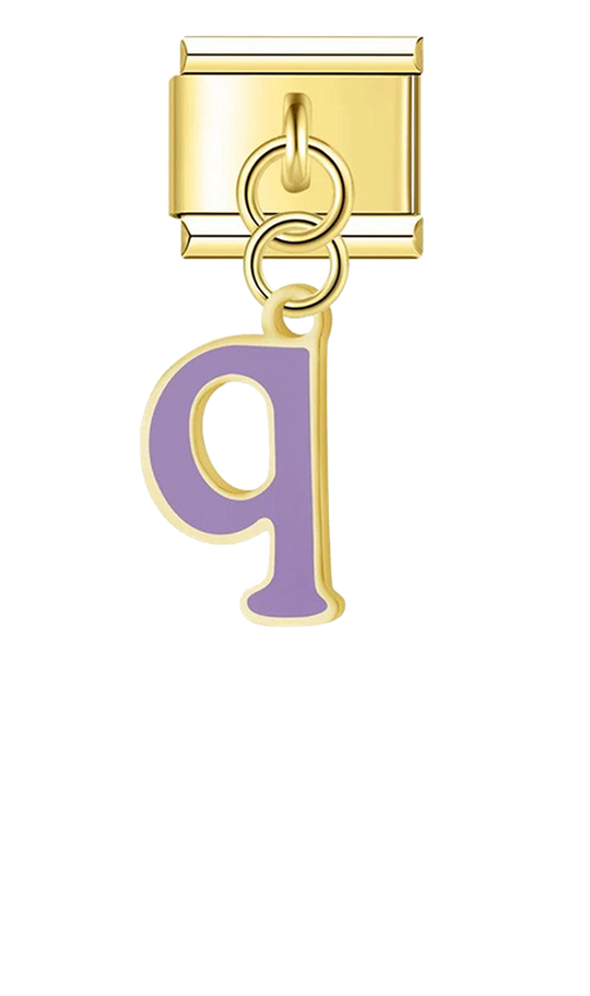 Letter Q in Purple, on Gold - letter-q-in-purple-on-gold-charms-45962560274767.png