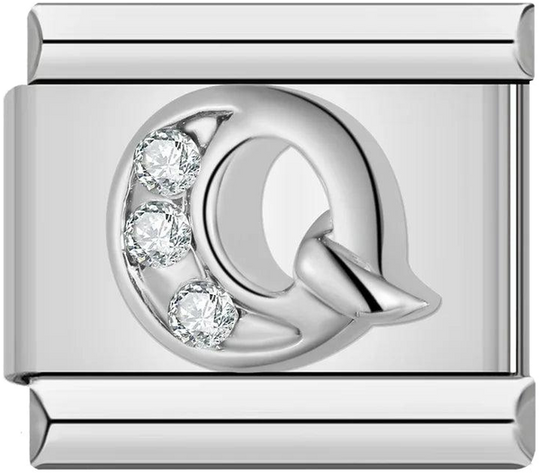 Letter Q with Stones, on Silver - letter-q-with-stones-on-silver-45961145680207.png