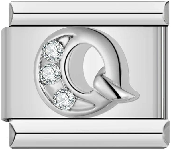 Letter Q with Stones, on Silver - letter-q-with-stones-on-silver-45961145680207.png