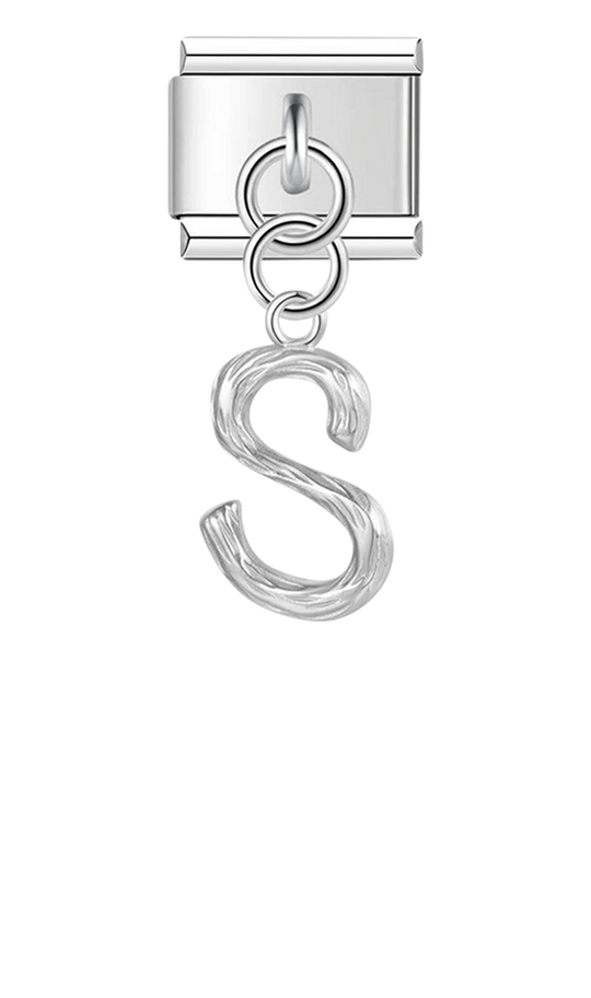 Letter S, Hanging, on Silver - letter-s-hanging-on-silver-charms-45941795979599.png