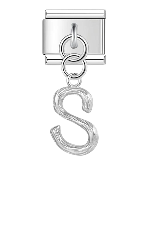 Letter S, Hanging, on Silver - letter-s-hanging-on-silver-charms-45941795979599.png