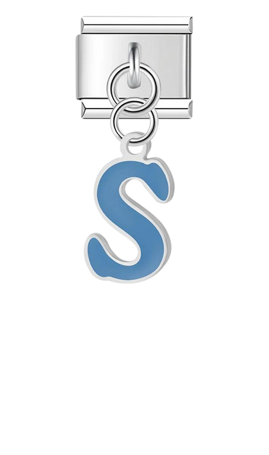 Letter S in Blue, on Silver - letter-s-in-blue-on-silver-charms.png
