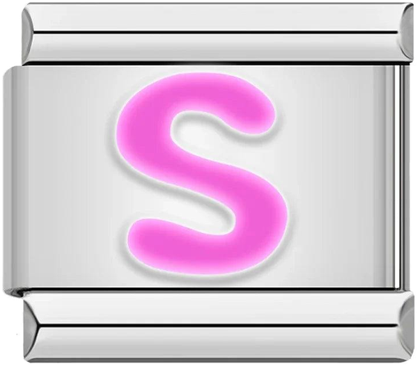 Letter S in Pink, on Silver - letter-s-in-pink-on-silver-45960559853903.png