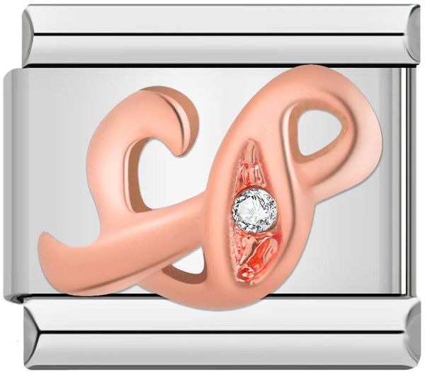 Letter S in Rose Gold with Stones, on Silver - letter-s-in-rose-gold-with-stones-on-silver.png