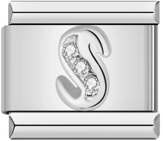 Letter S with Stones, on Silver - letter-s-with-stones-on-silver-45961145385295.png