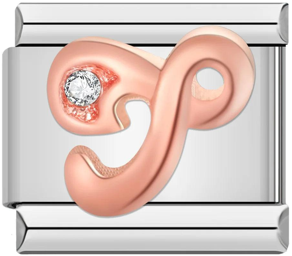 Letter T in Rose Gold with Stones, on Silver - letter-t-in-rose-gold-with-stones-on-silver.png