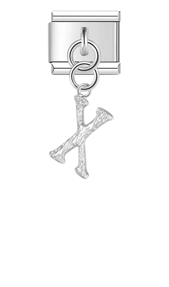 Letter X, Hanging, on Silver - letter-x-hanging-on-silver-charms-45941794898255.png