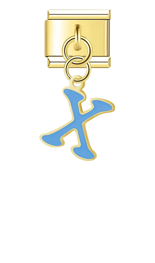 Letter X in Blue, on Gold - letter-x-in-blue-on-gold-charms-45962558112079.png