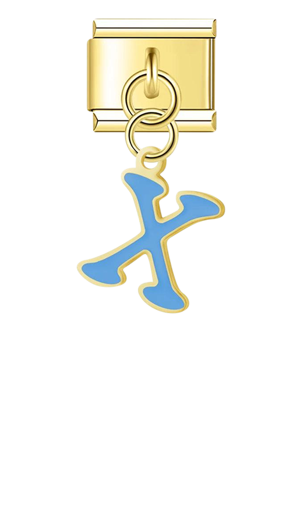 Letter X in Blue, on Gold - letter-x-in-blue-on-gold-charms-45962558112079.png