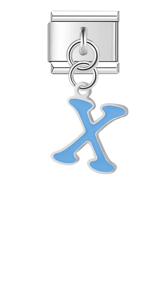 Letter X in Blue, on Silver - letter-x-in-blue-on-silver-charms.png