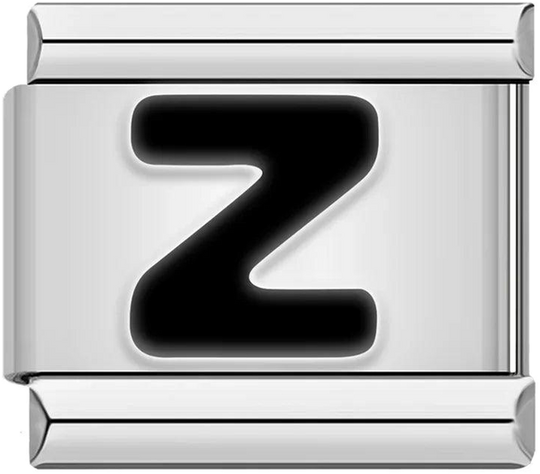 Letter Z in Black, on Silver - letter-z-in-black-on-silver-45960563654991.png