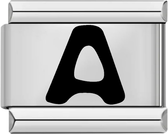 Letter A in Black, on Silver - letter a in black on silver.png