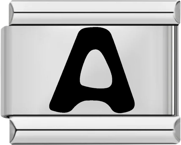 Letter A in Black, on Silver - letter a in black on silver.png