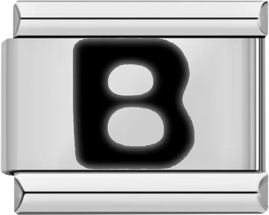 Letter B in Black, on Silver - letter b in black on silver.png