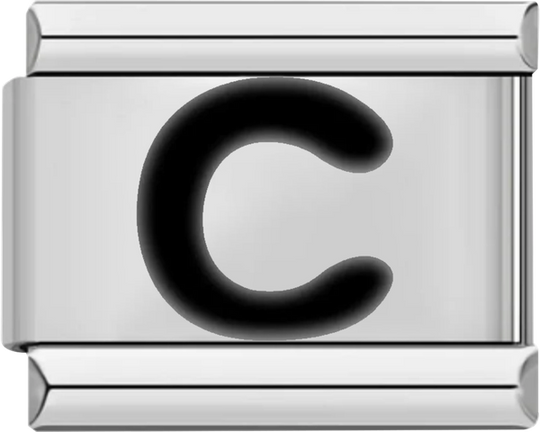 Letter C in Black, on Silver - letter c in black on silver.png