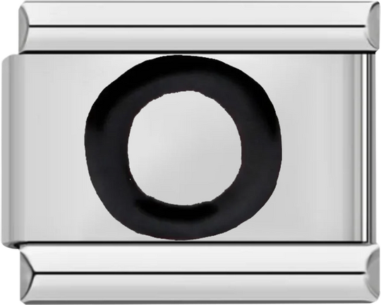 Letter O in Black, on Silver - letter o in black on silver.png