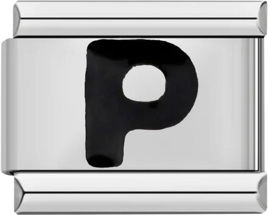 Letter P in Black, on Silver - letter p in black on silver.png