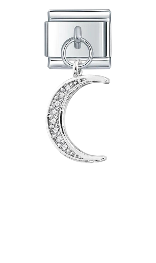Moon with White Stones, on Silver - moon-with-white-stones-on-silver-charms-45934338474319.png