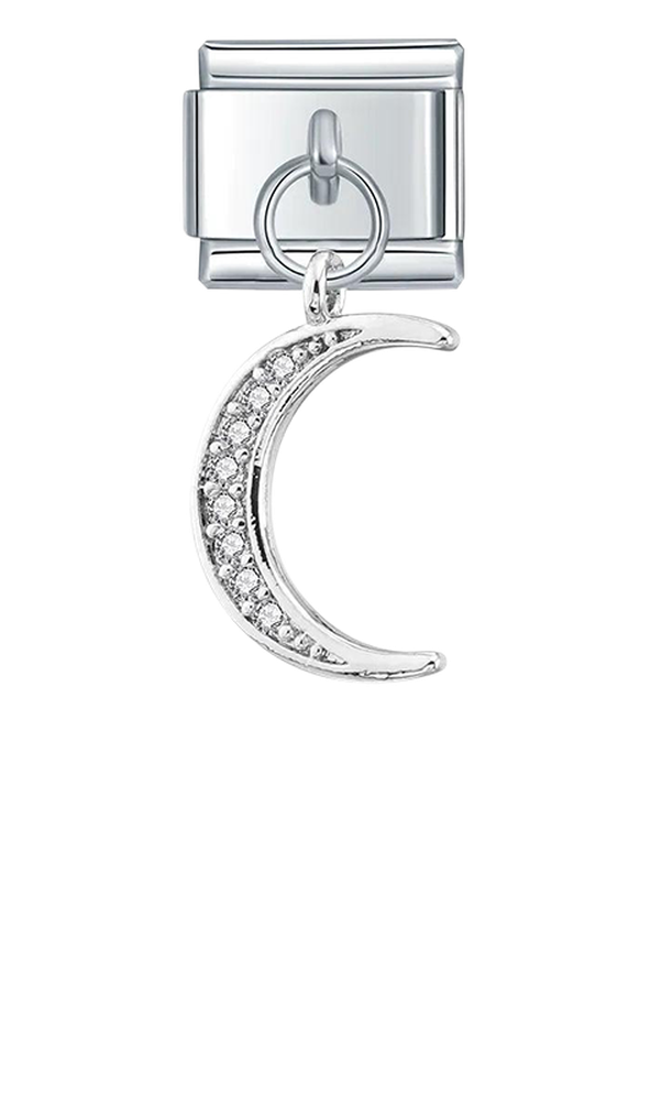 Moon with White Stones, on Silver - moon-with-white-stones-on-silver-charms-45934338474319.png