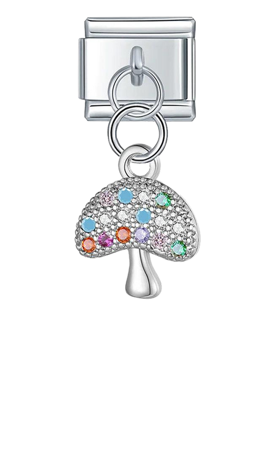 Mushroom with Stones, on Silver - mushroom-with-stones-on-silver-charms.png
