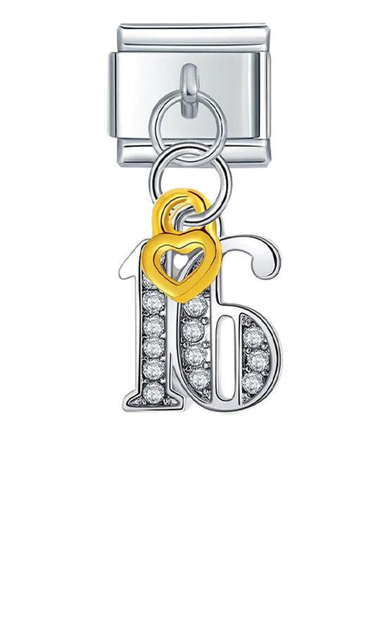 Number 16 with Stones, on Silver - number-16-with-stones-on-silver-charms-45929982689615.png