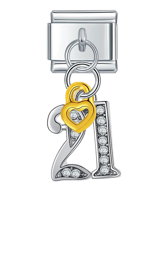 Number 21 with Stones, on Silver - number-21-with-stones-on-silver-charms-45929982361935.png