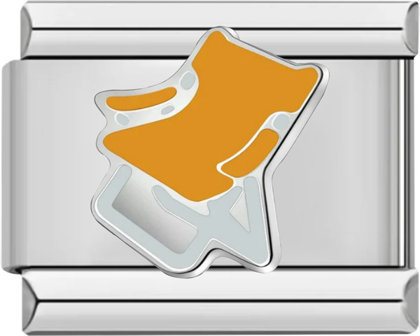 Orange Beach Chair, on Silver - orange beach chair on silver.png