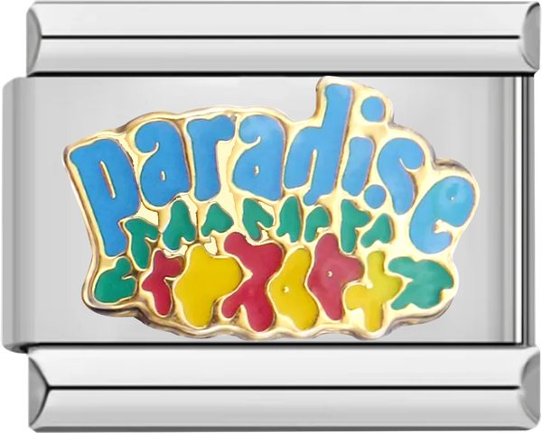 Paradise with Flowers, on Silver - paradise with flowers on silver.png