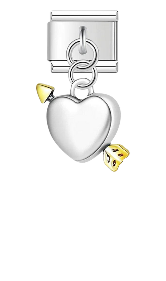 Pierced Silver Heart with Gold Arrow, on Silver - pierced-silver-heart-with-gold-arrow-on-silver-charms-45432227955023.png