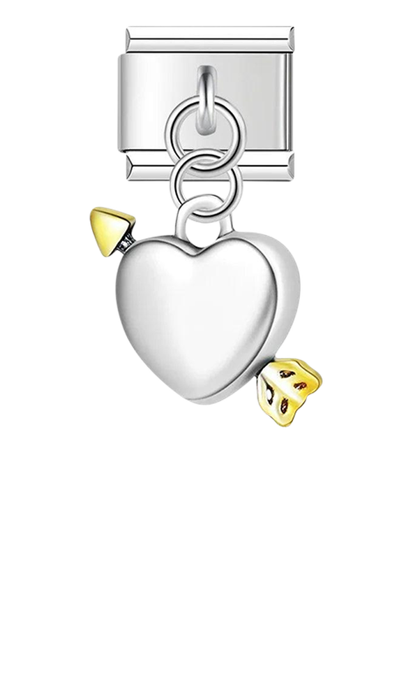 Pierced Silver Heart with Gold Arrow, on Silver - pierced-silver-heart-with-gold-arrow-on-silver-charms-45432227955023.png