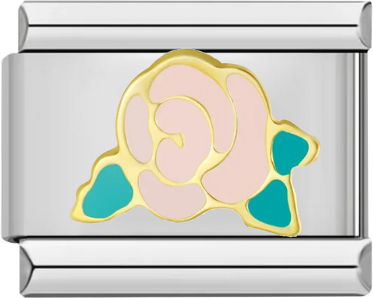 Pink Rose with Green Leaves - pink rose with green leaves.png