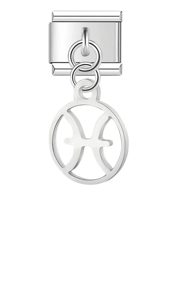 Pisces Sign, on Silver - pisces-sign-on-silver-charms-45942017917263.png