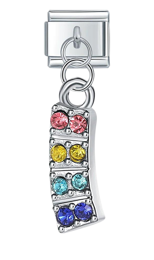 Plate with Multicolor Stones, on Silver - plate-with-multicolor-stones-on-silver-charms-45922133147983.png