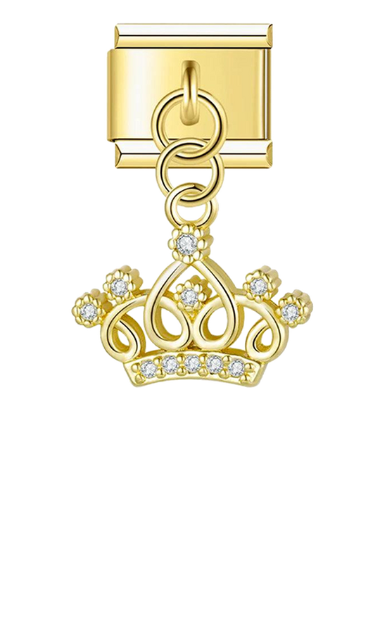 Queen Crown in Gold with Stones, on Gold - queen-crown-in-gold-with-stones-on-gold-charms-45931157389647.png