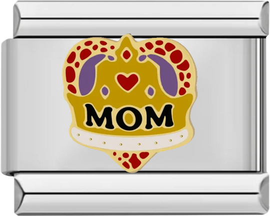 Queen's Crown in Gold, Mom, on Silver - queen s crown in gold mom on silver.png