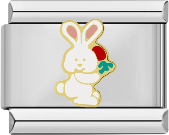 Rabbit and his Carrot, on Silver - rabbit and his carrot on silver.png