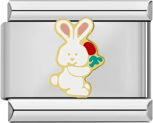 Rabbit and his Carrot, on Silver - rabbit and his carrot on silver.png