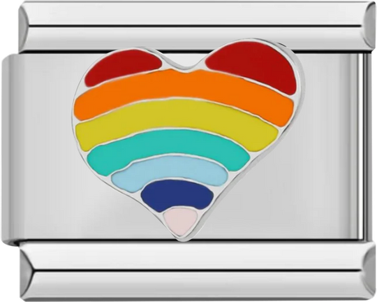 Rainbow Heart, on Silver - rainbow heart on silver.png