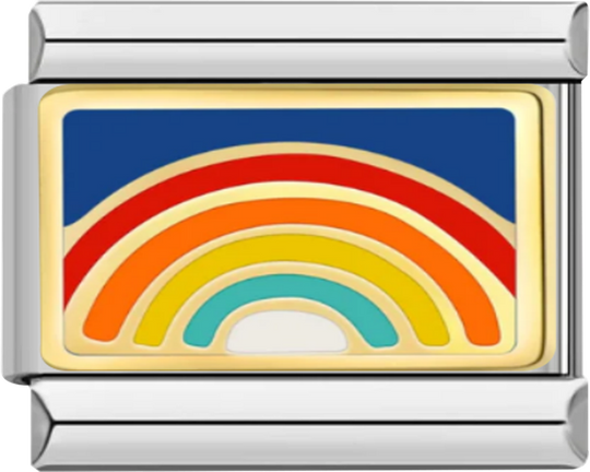 Rainbow in the Night, on Silver - rainbow in the night on silver.png